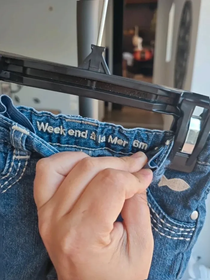 Pantalon 6 mois fille jeans - photo numéro 2