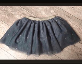 Jupe en tulle grise et dore Obaibi 9 mois