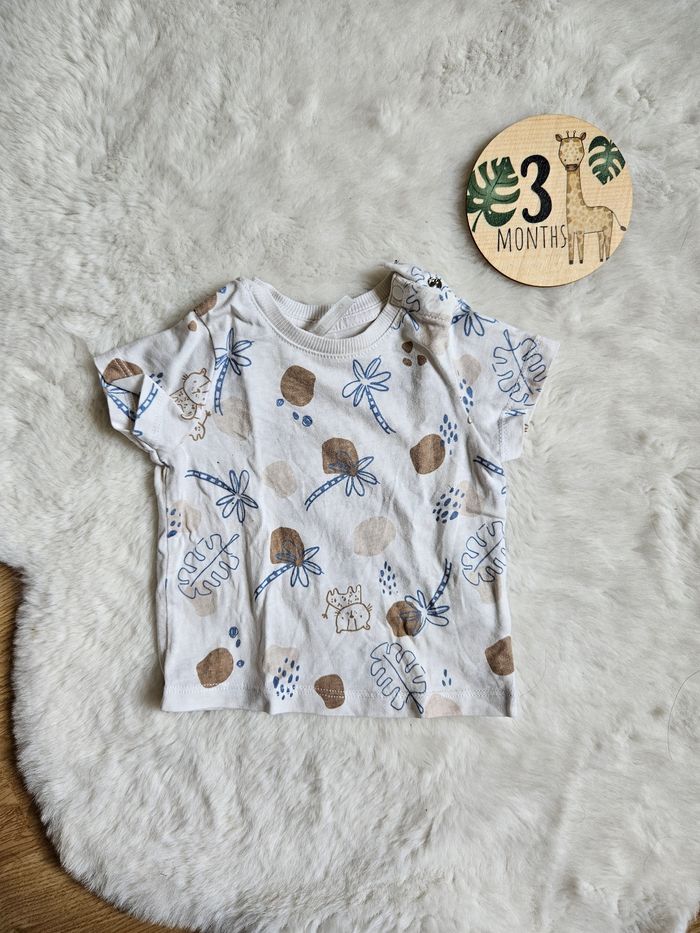 Lot 5 tee shirt manches courtes 3 mois - photo numéro 3