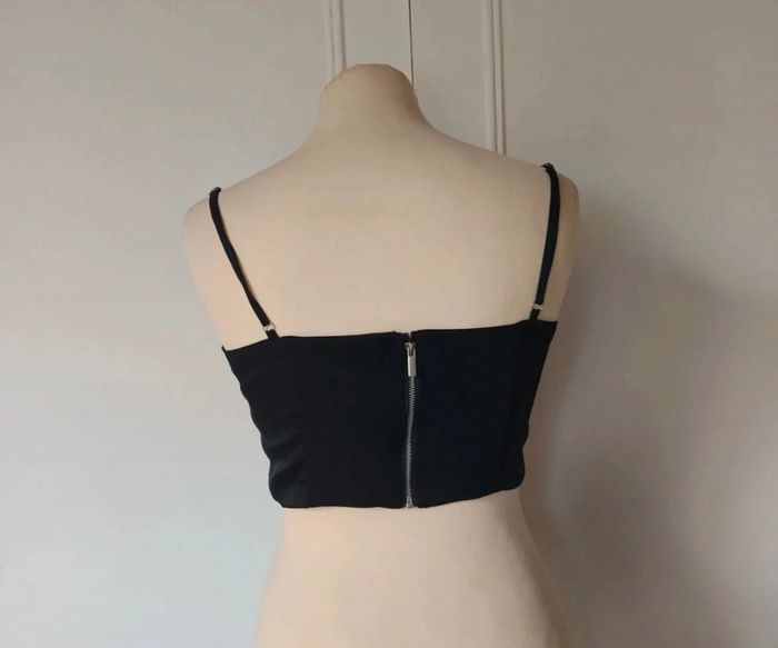 💎crop top haut corset bustier armature bretelles fines réglables taille M 38 satiné Bershka - photo numéro 7