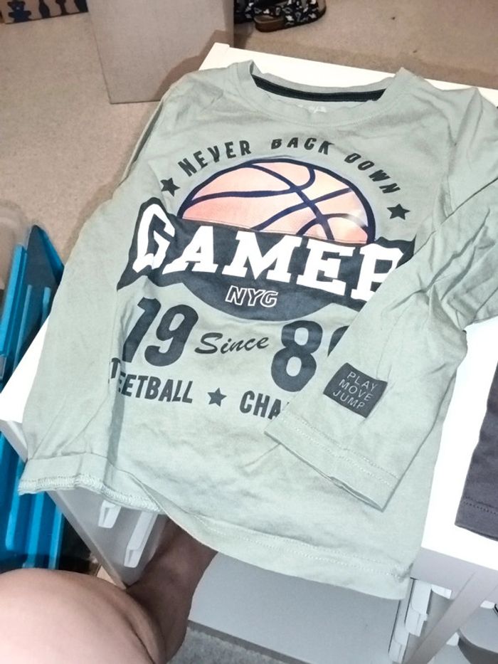 2 t-shirt manches longues garçon - photo numéro 3