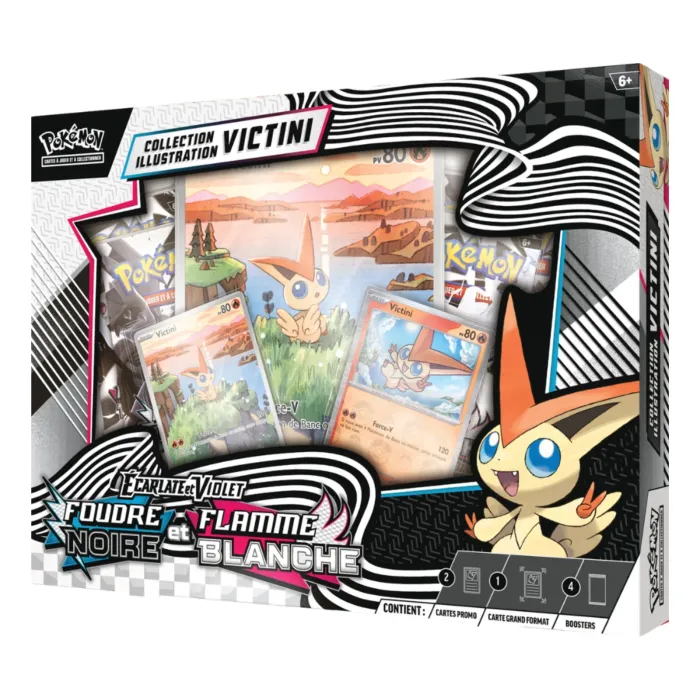 Pokémon 🇫🇷 Coffret Illustration Victini EV10.5 | Foudre Noire & Flamme Blanche