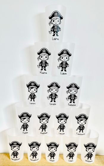 Gobelet personnalisé thème pirate | petit garçon pirate