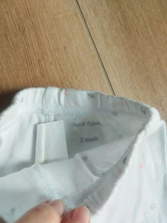 Lot de 2 leggings bébé fille taille 1 mois - photo numéro 4