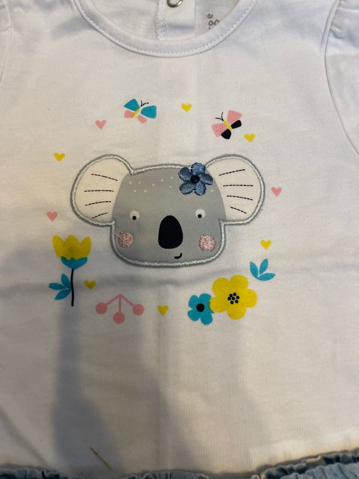 Ensemble short en jeans cœur blanc et teeshirt - Sucre d’orge - photo numéro 6