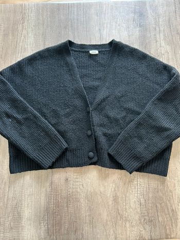 Gilet pull court noir