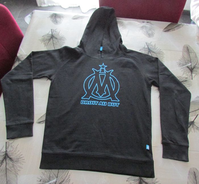 Sweat à Capuche Zippé OM – Collection Officielle Olympique De Marseille – Coton, Du S Au XXL Et Enfant 4-14 Ans