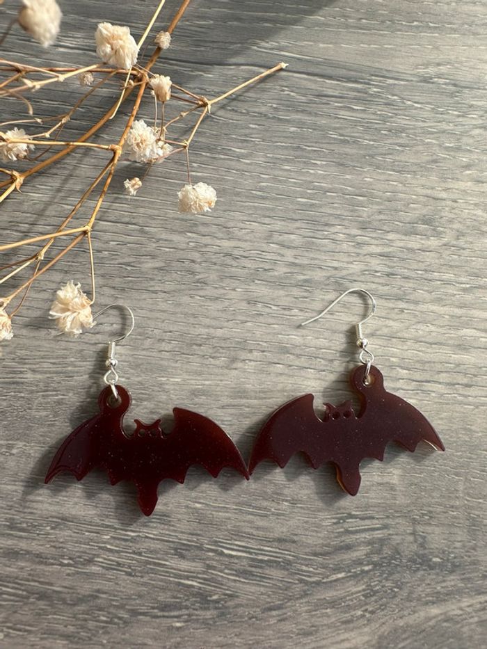 Boucles d'oreilles chauve souris