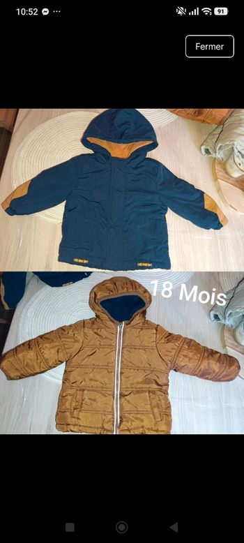 Lot de deux manteau 