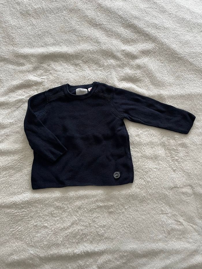 Pull bleu marine Zara - photo numéro 2