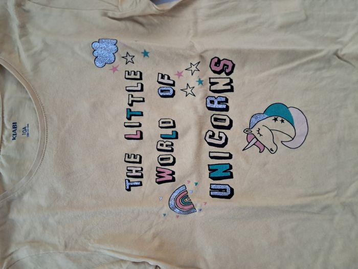 Lot de 2 t-shirts jaune à manches longues fille 10 ans - photo numéro 6