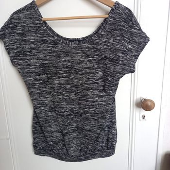 Pull chiné manches courtes Kiabi taille M 38/40