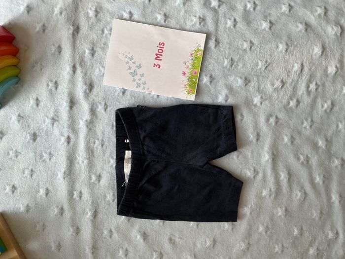 cycliste bleu marine taille élastique mes petits cailloux 3 mois - photo numéro 2