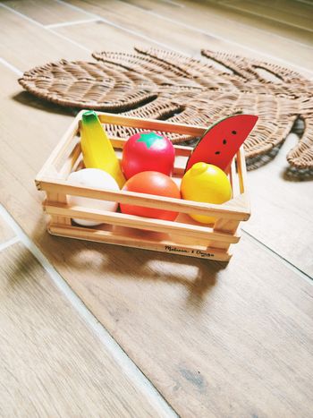 🍉Dinette petite cagette aliments fruits et légumes en bois marque Melissa et Doug