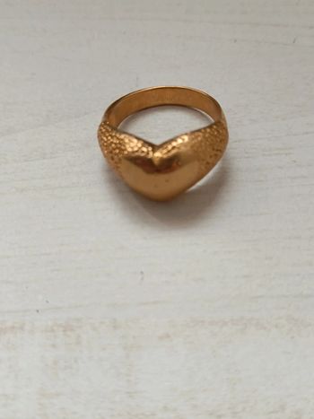 Bague dorée coeur