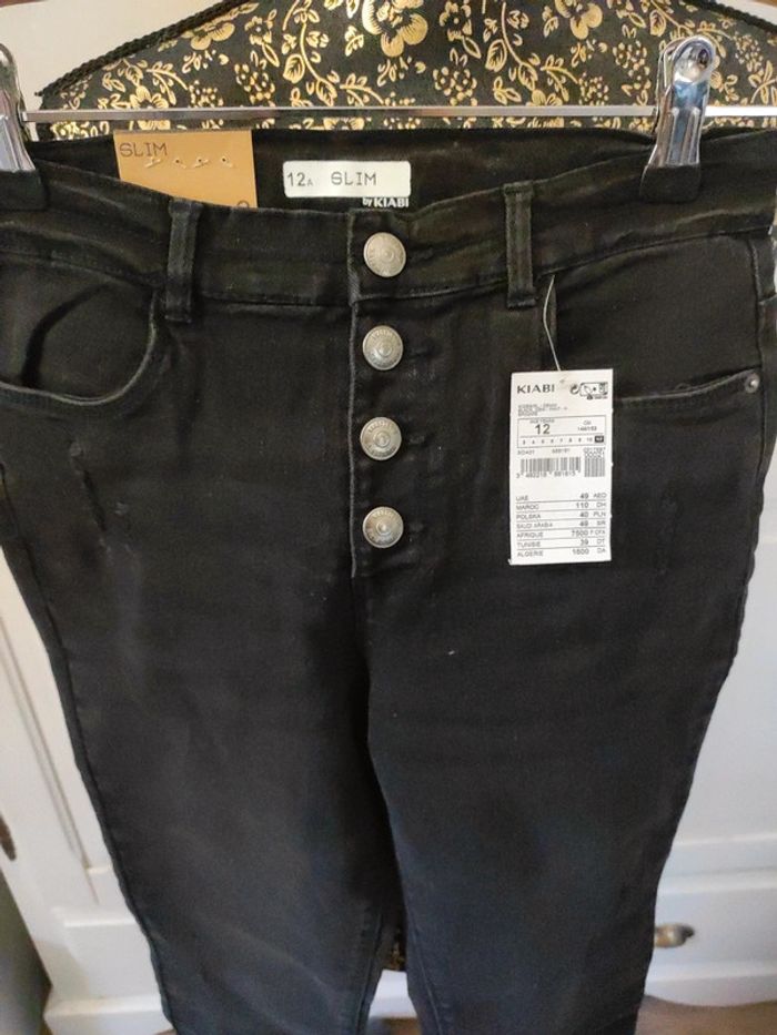 Jeans slim fille 12 ans neuf - photo numéro 2