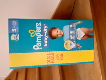 Pampers Baby Dry - XXL Pack - 108 couches - Taille 5 👶
