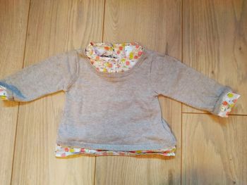 Pull effet chemisier fille 6 mois