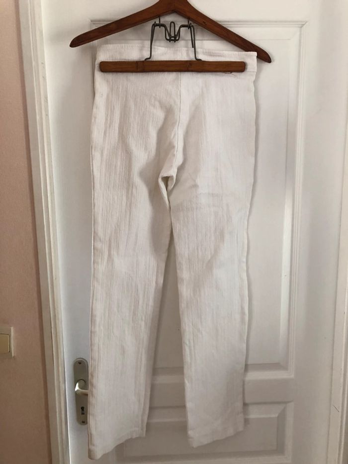Pantalon stretch blanc vintage - photo numéro 2