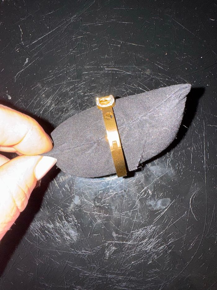 Coffret Parfums+jonc  doré strassé