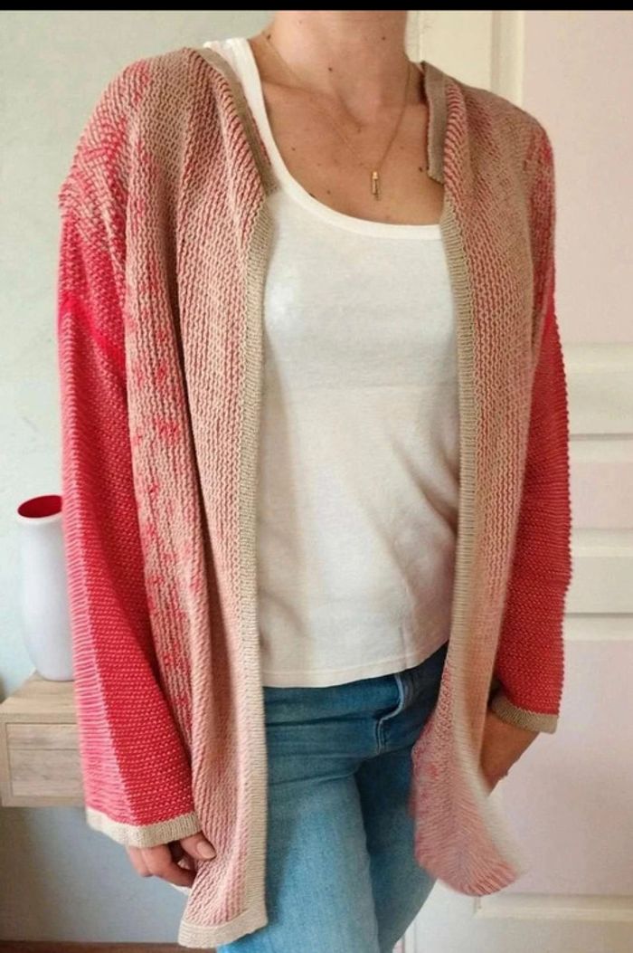 Gilet ouvert  ample  -  Maille  -  Pôles  - M -  Parfait  état - photo numéro 3