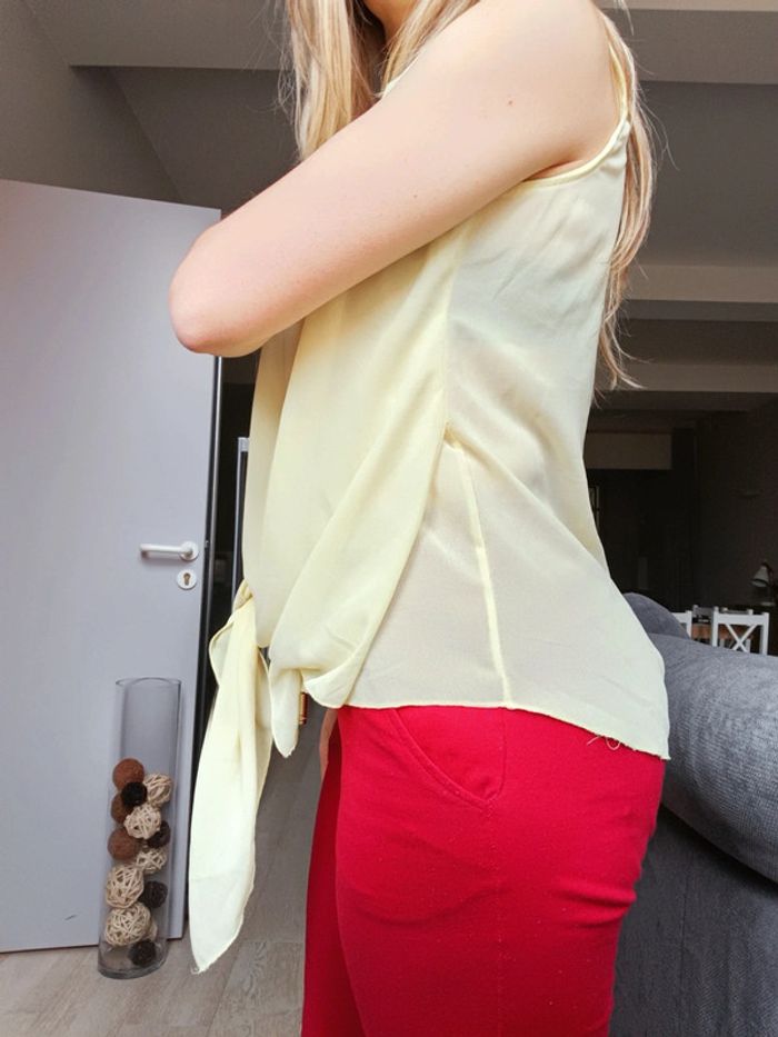 Blouse manches courtes Made In Italy (jaune), S / 36 / 8 - photo numéro 3