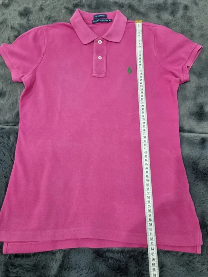 Polo manche courte Ralph Lauren Rose, M/38 Femmes - photo numéro 9