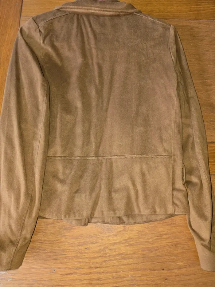 Veste maron daim - photo numéro 3