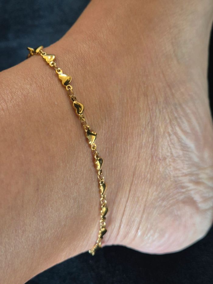 Jolie bracelet de cheville cœurs ideal plage