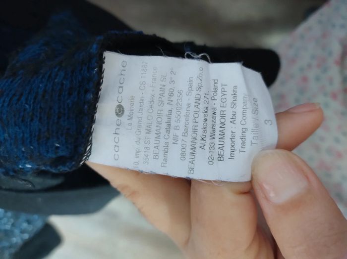 Pull noir et bleu taille 3 - photo numéro 3