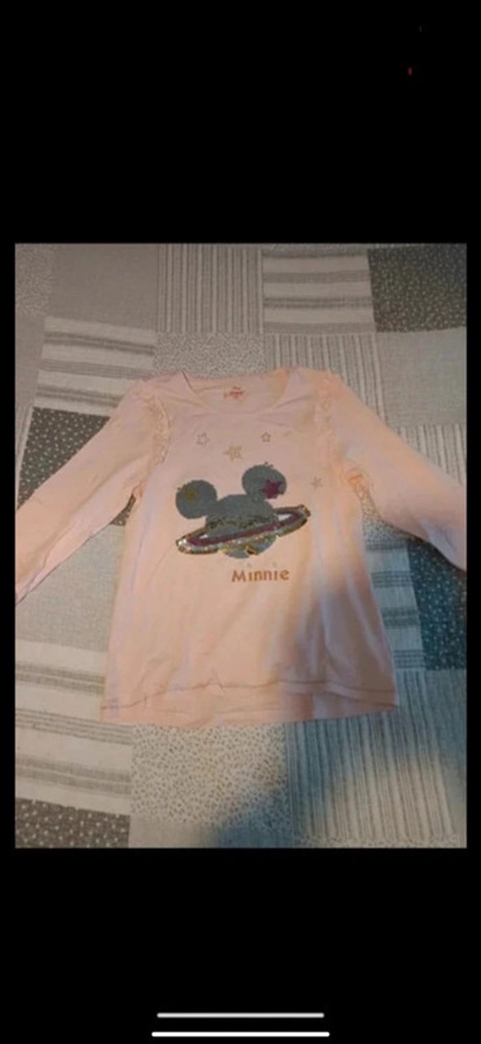 T-shirt manches longues rose clair fille orchestra - Disney taille 14 neuf sans étiquettes