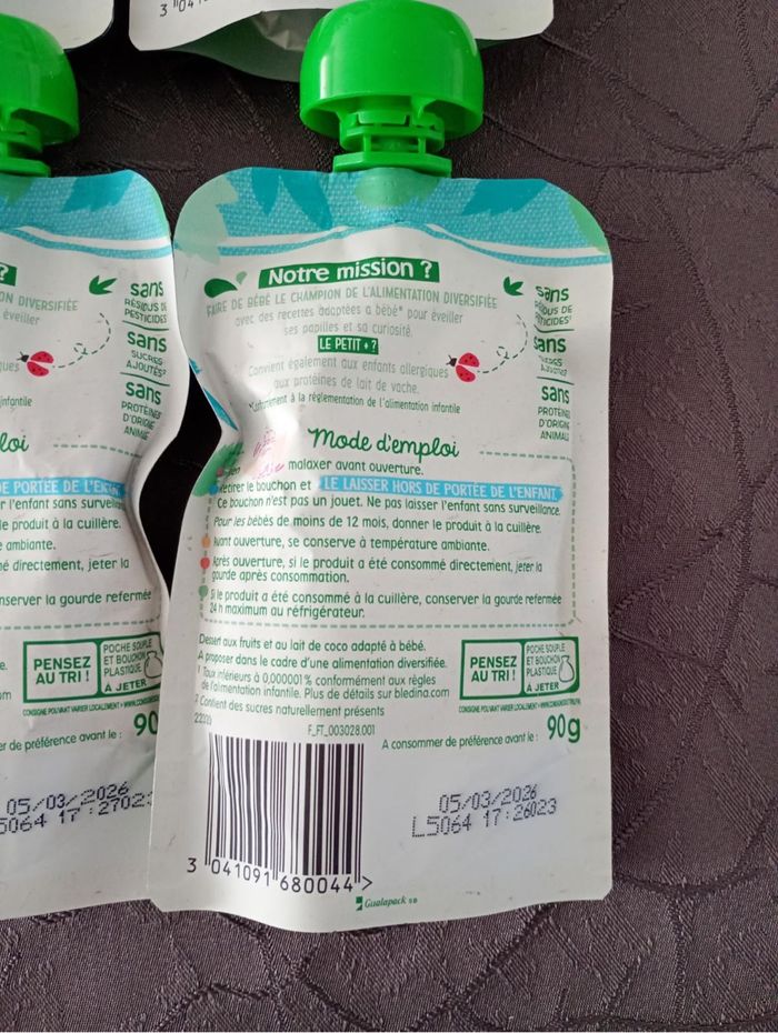 Nouveau Lot de 20 gourdes végétales bledina - photo numéro 3