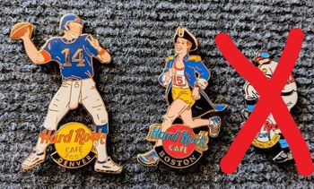 Lot de 2 pin's hard rock café thème sports US