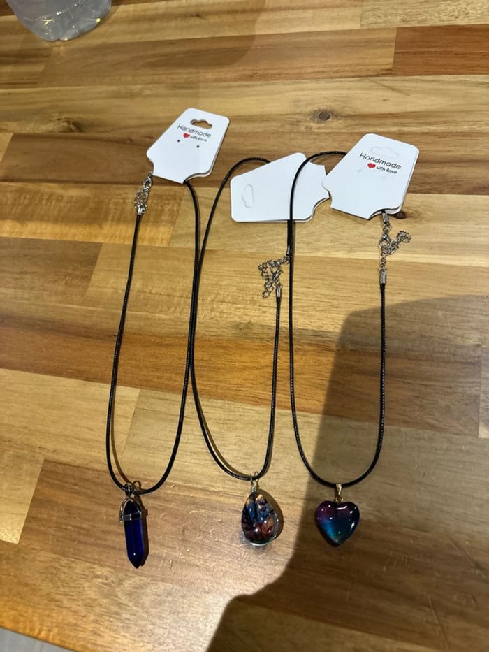 Lots de 3 Collier fais en epoxy