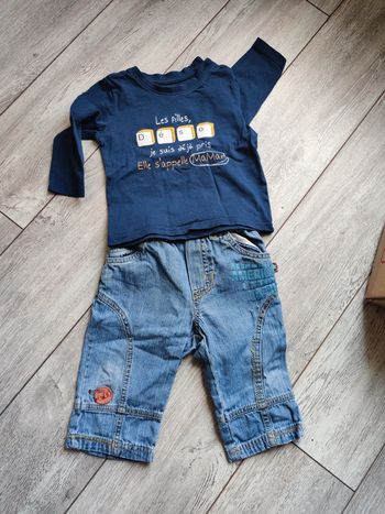 Ensemble 12m Jean+teeshirt