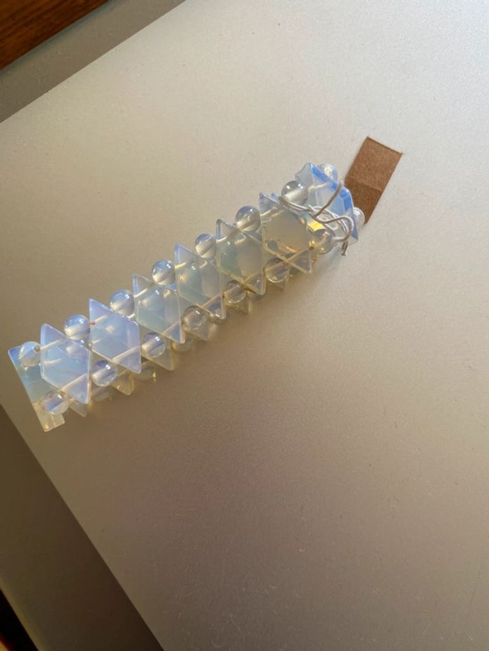 Bracelet 3 rangs en opaline
