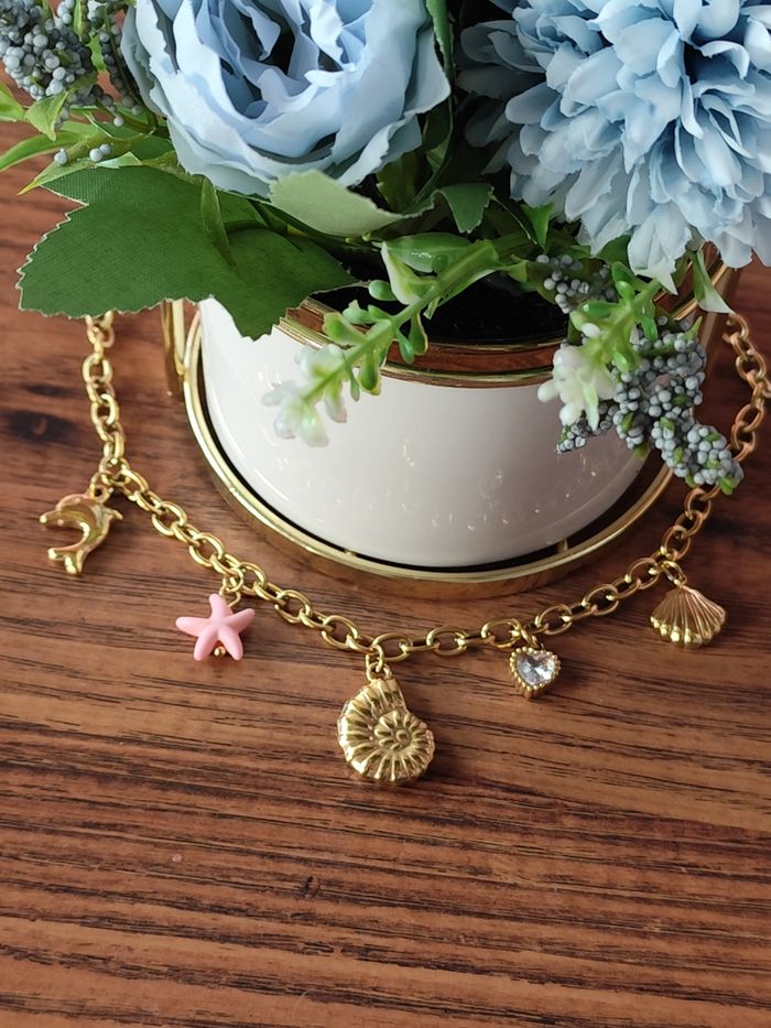 Collier coquillage étoile rose  ✅ - photo numéro 2