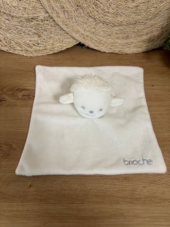 Doudou plat mouton blanc brioche la halle