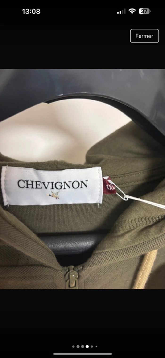 Sweat zippé à capuche Chevignon neuf - Taille XXL - photo numéro 12