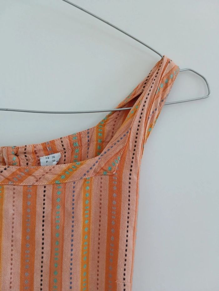 Robe vintage en coton couleur pêche - photo numéro 10
