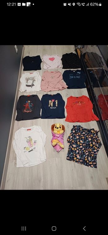 Lot de t-shirts manches longues fille 6ans