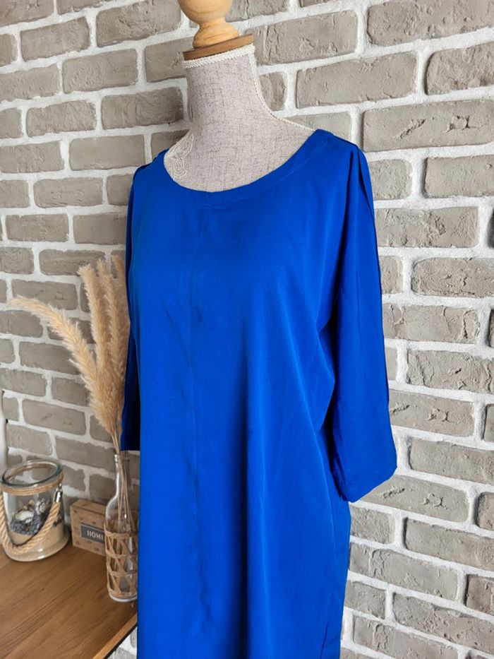 Robe tunique Vero Moda - bleu électrique satiné - photo numéro 4