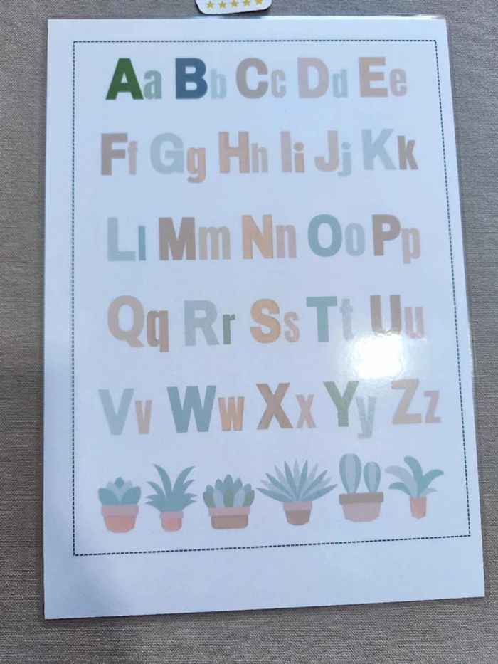 Fiche A4 alphabet - photo numéro 2