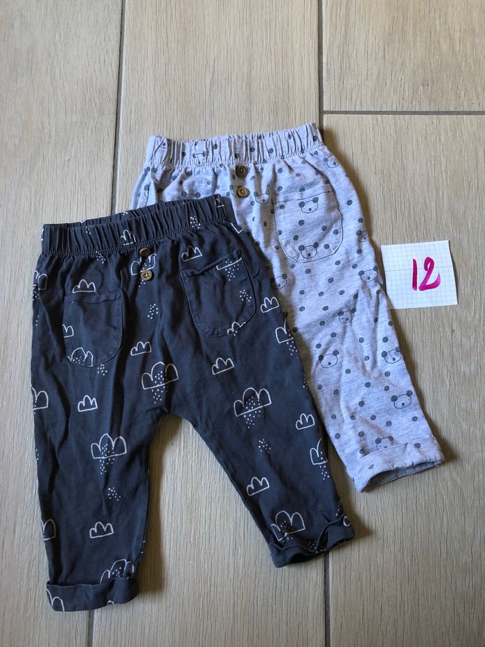 Lot pantalon legging jogging 12 mois - photo numéro 2