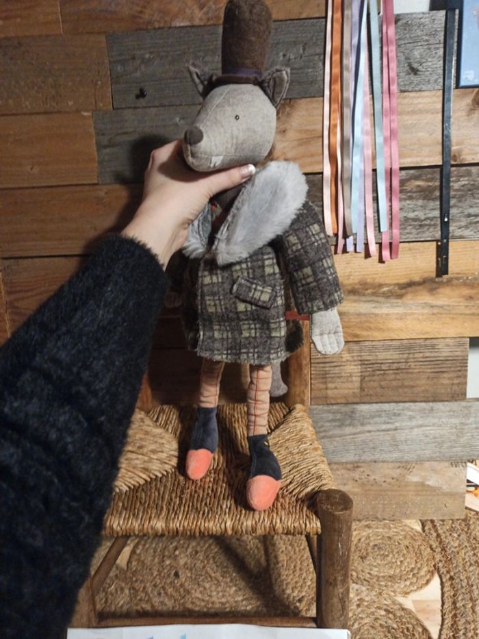 Peluche loup gentleman Moulin roty tbe - photo numéro 4