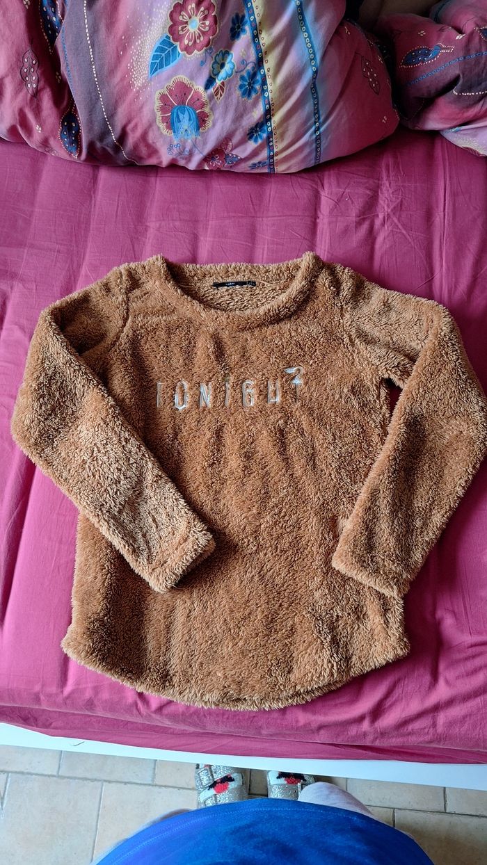 Pull moltoné marron