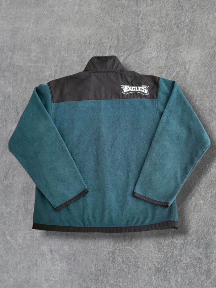 Polaire zippée NFL Eagles bleu et noir logos brodés- XL 16-18 - photo numéro 2