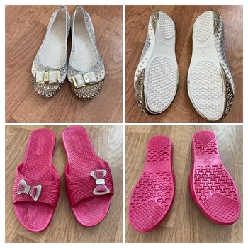 Claquette et ballerine de plage en plastique