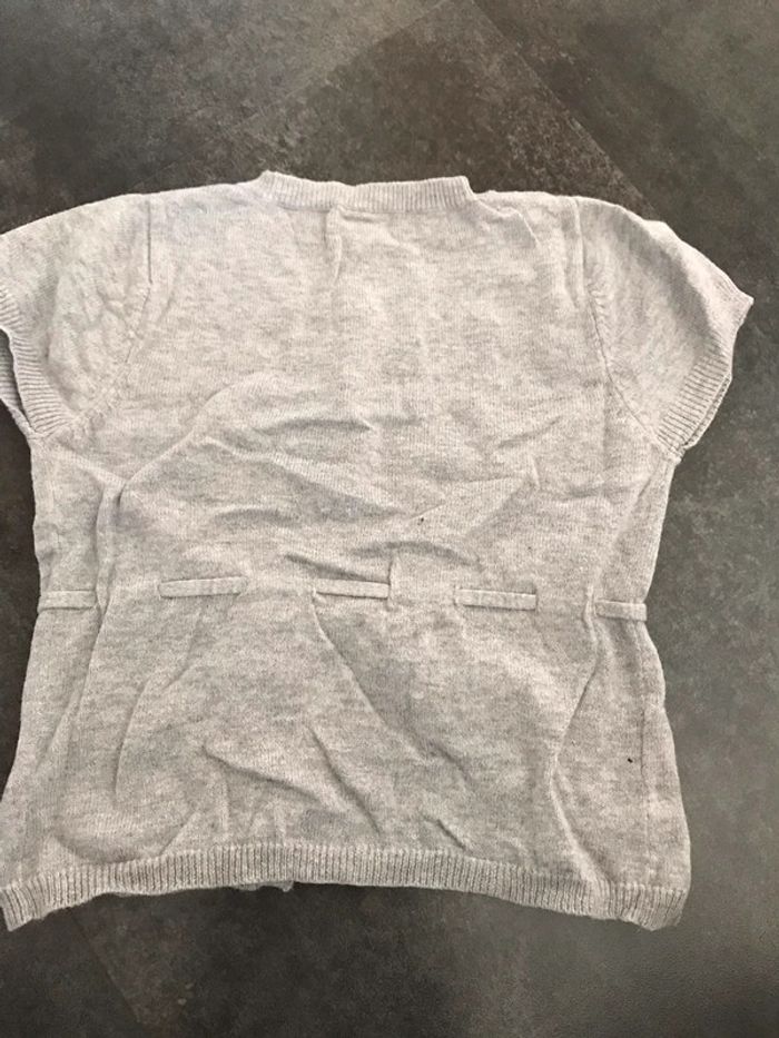 Gilet manches courtes fille gris 18 mois Tape à l’œil - photo numéro 2