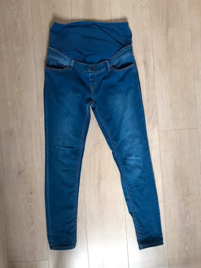 Jean de grossesse / maternité super skinny bleu stone taille 40 - photo numéro 2